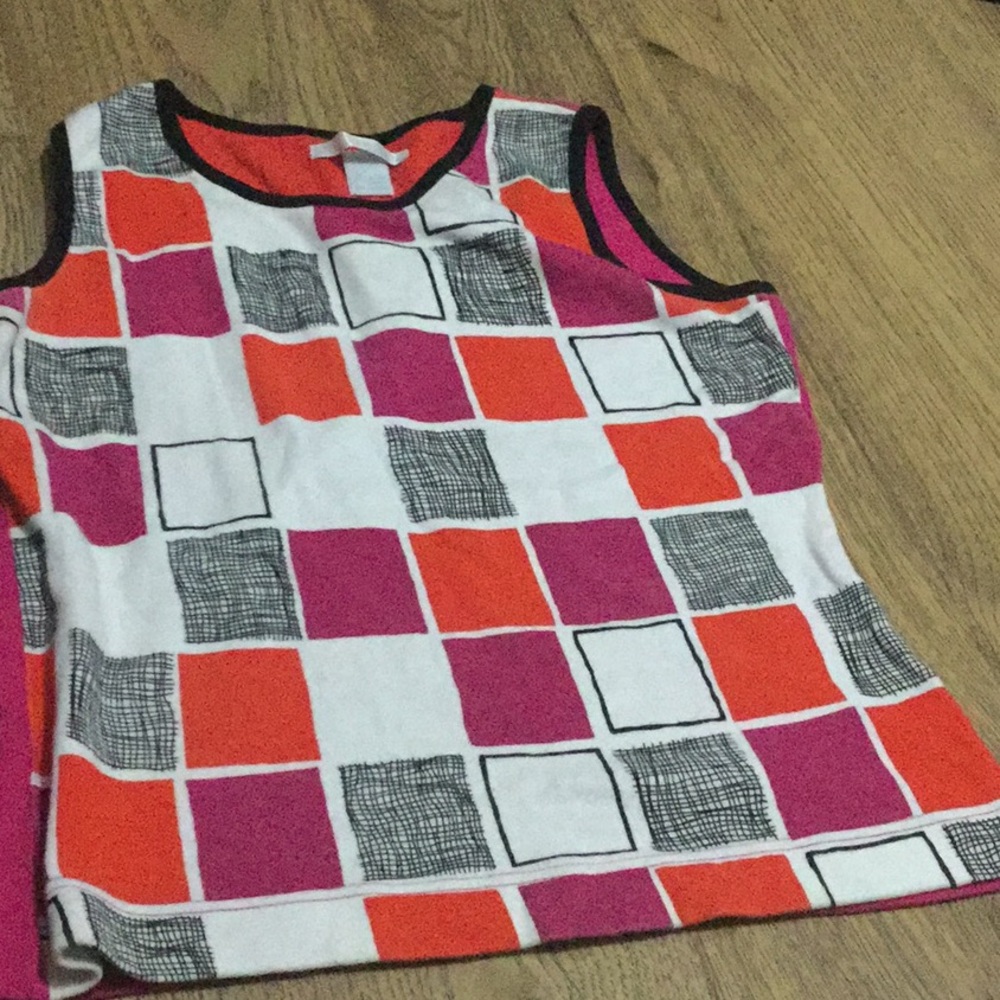 A colorful muscle tee